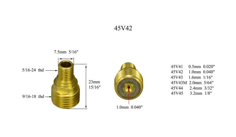 RIVERWELD رأس عدسة غاز RIVERWELD TIG 45V 13N فوهات الألومينا أكواب السيراميك 13N 53N 796F غطاء خلفي TIG 41V 598882 طقم حشوة الكوب بأحجام متنوعة يناسب SR WP 9 20 25 شعلة لحام TIG 46 قطعة - Image 4